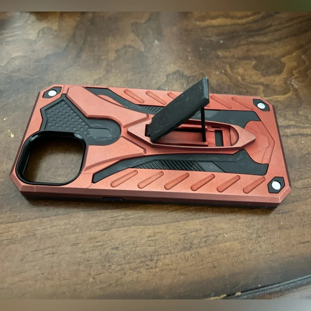 Red I-Phone 13 case with kickstand - Picture 3 of 3